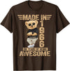 Vintage 60th Birthday 2026 Gifts Men Women 1966 60 Year Old Made in 1966 Teddy Bear 60th Birthday Men Women T-Shirt - Brown