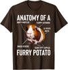 Guinea Pig Lover Gift Co. Guinea Pig Anatomy Of Furry Potato Funny Cavy Men Women Kids T-Shirt - Brown