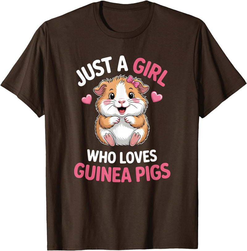 Guinea Pig Shirts & Gifts for Girls Girls Guinea Pig T-Shirt - Brown