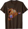 SHiRLeY MacARTHuR HiGHLaND CoW PRiNT ANiMaL PRiNT ' SuGaR LuMP ' T-Shirt - Brown