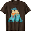 Forest Animal Outdoor Nature Bears Gift Grizzly Bear Animal of the Forest Nature Brown Bear Retro Brown Bear T-Shirt - Brown