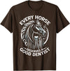 Equine Dentistry Equine Veterinarian Apparel Every Horse Deserves A Good Dentist Horse Designs T-Shirt - Brown