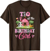 Cow First Birthday Girl Family Tio Of The Birthday Girl 1st Birthday Cow Farm Family T-Shirt - Brown