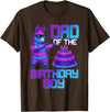 Llama Pinata Birthday Family Bday Party Decoration Daddy of Birthday Boy Llama Pinata Party Family Matching T-Shirt - Brown