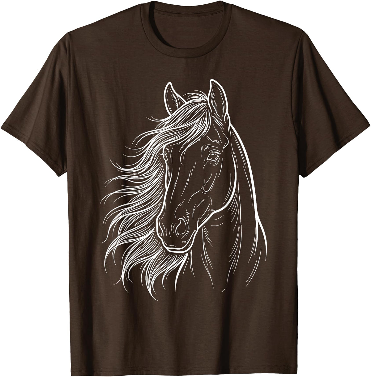 Elegant Horse Silhouette tee for Horse Lovers Cute & Elegant Horse Silhouette Art for Horse Lovers T-Shirt - Brown