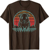 Guinea Pig Graphic Art Designs Guinea Pig Lover Animal Retro Vintage 80s T-Shirt - Brown