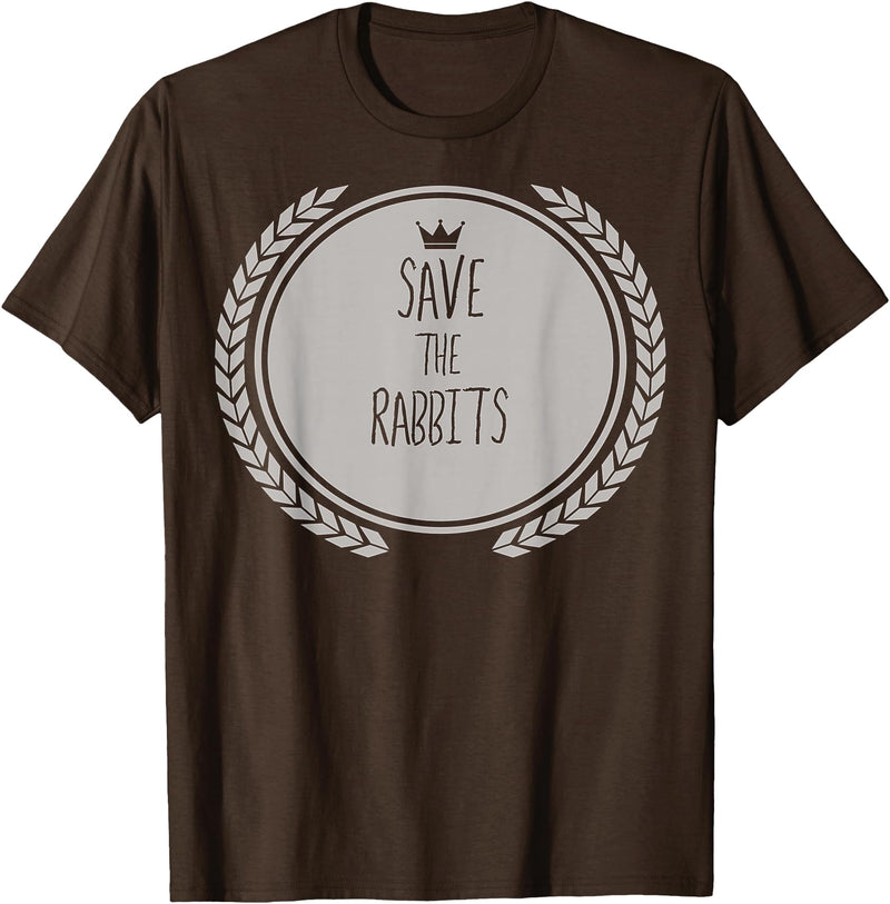 Save the RABBITS Animal RABBIT T-Shirt in Brown