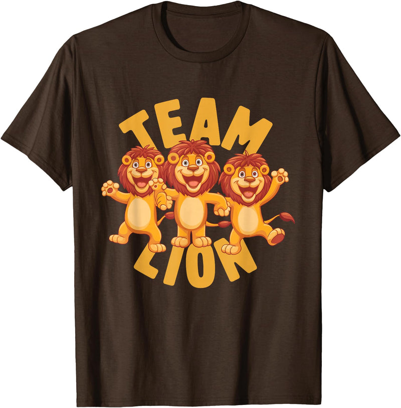 Lion Design for Lion Lovers Team Lion Stuff | Lion Costume | Products for Lion T-Shirt - Brown