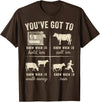 Cow You've Got To Know When to Shirt Retro You've Got to Know When to Hold'em Funny Cow Lover T-Shirt - Brown
