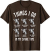 Things I Do In My Spare Time Giraffe Lover Funny Things I Do In My Spare Time Giraffe Safari Animal T-Shirt - Brown