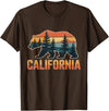 Retro California Bear Nature Art California Bear Vintage Wilderness Graphic T-Shirt - Brown