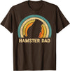 Hamster Dad Father's Day Vintage Style Hamster Dad Daddy T-Shirt - Brown