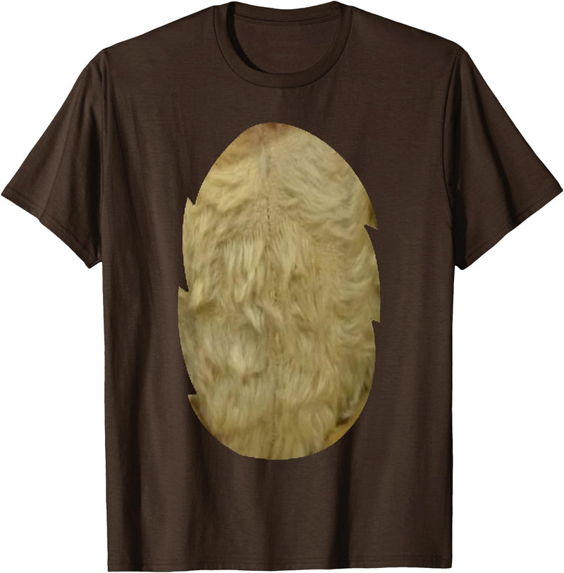DIYhalloween Bear Costume Fuzzy Tummy for Kids DIY Halloween Costume T-Shirt - Brown