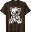 Halloween Killer Teddy Bear Horror Teddy Bear T-Shirt, Small, Black - Brown