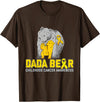 Cute Bear Support Childhood Cancer Awareness Dada Bear Support Childhood Cancer Awareness T-Shirt - Brown