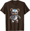 Aesthetic Teddy Bear Streetwear Designs for Men Robot Teddy Bear, Hip Hop Teddy Bear, Cyborg Teddy Bear T-Shirt - Brown