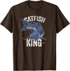 Catfish Gifts Catfish King Catfish Fishing T-Shirt - Brown
