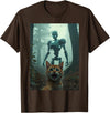 Cat Selfie Robot Alien Cat Selfie With Robot Alien T-Shirt - Brown