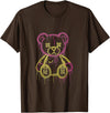 Urban Pop Collective Teddy Bear Graffiti Street Art Bold Urban Pop Illustration T-Shirt - Brown