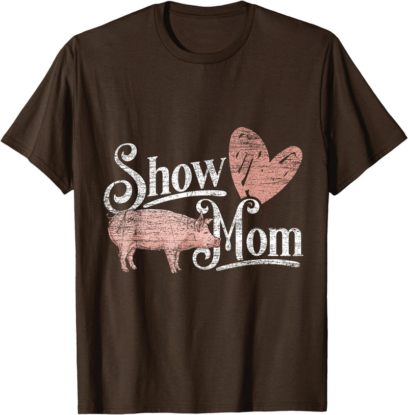Azienda Agricola Maiale Shirt Pig Gift Idea Show Mom Pig T-Shirt - Brown