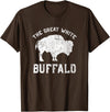 We Are Wildlife The Great White Buffalo T-Shirt Native American Inspired T-Shirt - Brown