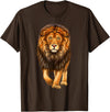 click here for better realistic Animals tees Lion Walking Realistic for Lovers Lions King African Animal T-Shirt - Brown