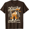 National Parks Outdoors Travel Designs Great Smoky Mountains National Park Bear T-Shirt - Brown