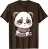 Cute Sad Panda Designs Sad Panda Bear Animal T-Shirt - Brown