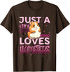 Hamster Lover - Just A Girl Who Loves Hamsters T-Shirt - Brown