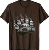 One Nature Designs Touching Ghost of the Spirit Bear Paw T Shirt T-Shirt - Brown