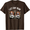 Vintage Beagle Dog Let Em' Run Rabbit Hunting T-Shirt in Brown