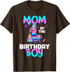 Llama Boys Kids Lovers Creations Llama Mom Shirt - Birthday Boy’s Cute Matching Party Outfit T-Shirt - Brown