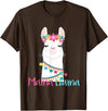 funny Mama Llama tshirt for mother's day Mama Llama Funny Mother's Day Shirt for Women Mom Love Llama T-Shirt - Brown