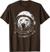 Funny Polar Bear Astronomy Space Retro Astronaut Polar Bear Lovers Space Galaxy T-Shirt - Brown