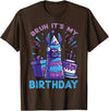 Birthday Party Shirts For Men Women Kids Bruh Its My Birthday Llama Pinata Bday Party Men Women Kids T-Shirt - Brown