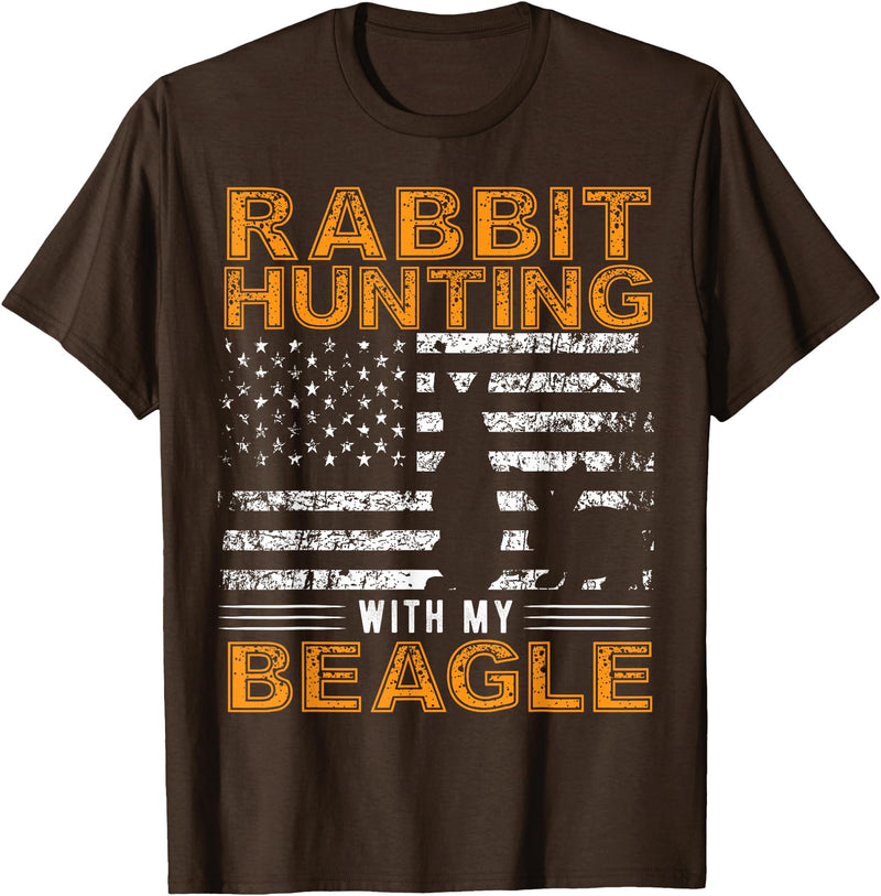 Rabbit Hunting Dog - Beagle Hunter Beagles T-Shirt in Brown