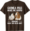 Guinea Pig Gift Guinea Pig Accessories & Stuff Best Guinea Pig Design For Men Women Kids Guinea Pig Lovers T-Shirt - Brown