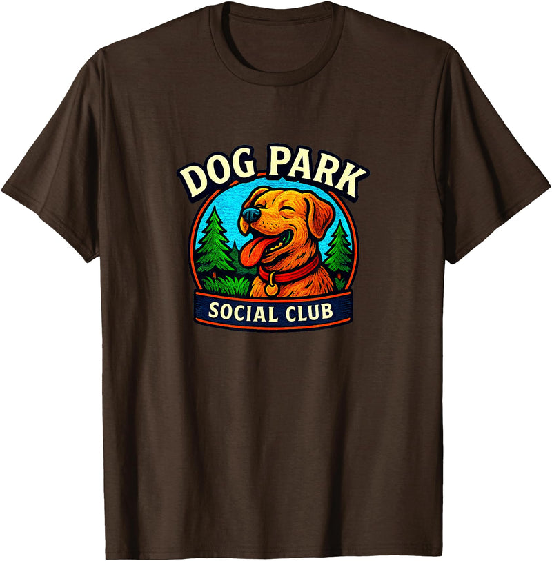 Dog Park Social Club T-Shirt - Brown