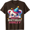 Birthday Teddy Surprise Customized First Name Tee Celebrating Ashley's Birthday Party with a cute Teddy T-Shirt - Brown