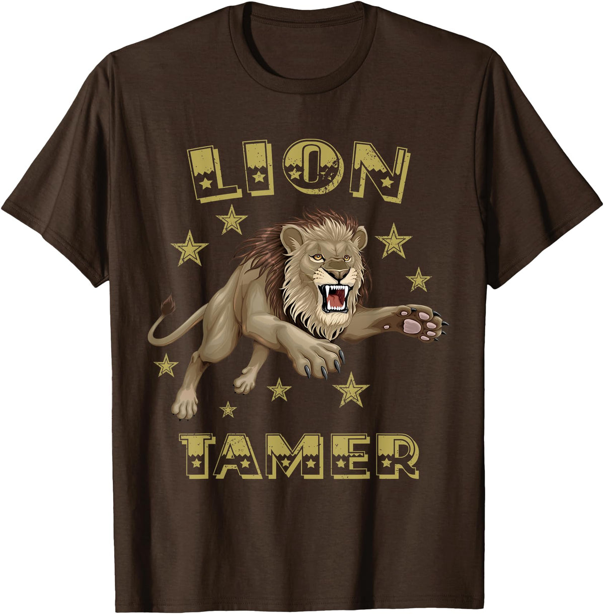 Costume Lion Lion Tamer Carnival Costume Theme Circus Staff Party Vintage T-Shirt - Brown