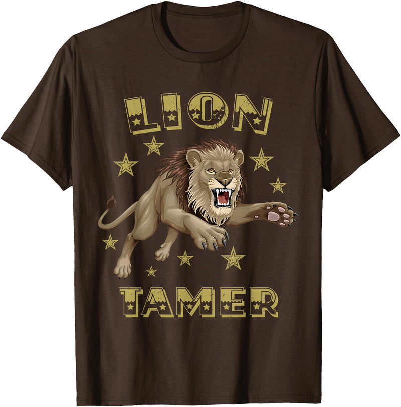 Costume Lion Lion Tamer Carnival Costume Theme Circus Staff Party Vintage T-Shirt - Brown