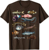 Educational Science Ideas Deep Sea Fish Ocean Biology & Marine Science Educational T-Shirt - Brown