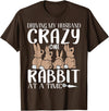 Funny Rabbits Gift Crazy Rabbit Lovers One Rabbit T-Shirt in Brown