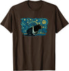 Skinny Pig Vintage Night Tees Retro Vintage Style Skinny Pig T-Shirt - Brown