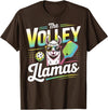 CharlIan Minds - LlamaLovers The Volley Llamas Pickleball Funny Llama T-Shirt - Brown