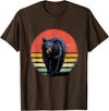 Wowsome! Retro Vintage Black Bear T-Shirt - Brown