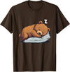 Cute Sleeping Animals Napping Bear Sleeping Sleepy Bear Cute Bear Sleeping T-Shirt - Brown