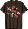 Horse Racing Derby Day Men Women Kids Gifts Horse Racing Doodles Derby Day Funny Silks Jockey T-Shirt - Brown