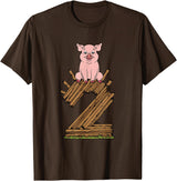 Three Little Pigs Halloween Costume Three Little Pigs Pig 2 Halloween Costume Kids Adults T-Shirt - Brown