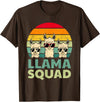 Funny Llama Gift Llama Lover Accessories & Stuff Funny Llama Design for Men Women Llama Alpaca Farm Animal T-Shirt - Brown